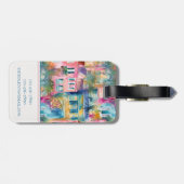 Étiquette À Bagage Preppy Charleston Maisons Personnalisées (Dos horizontal)