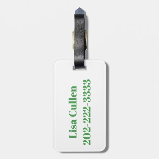 Étiquette À Bagage Preppy Pickleball Love (Dos Vertical)