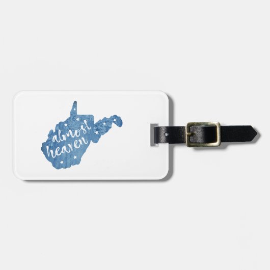 Étiquette À Bagage Presque Ciel Virginie-Occidentale (Devant horizontal)