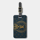 Étiquette À Bagage Prestige Ballpoint Pen – Royal Monogram "N" in Gol (Devant Vertical)