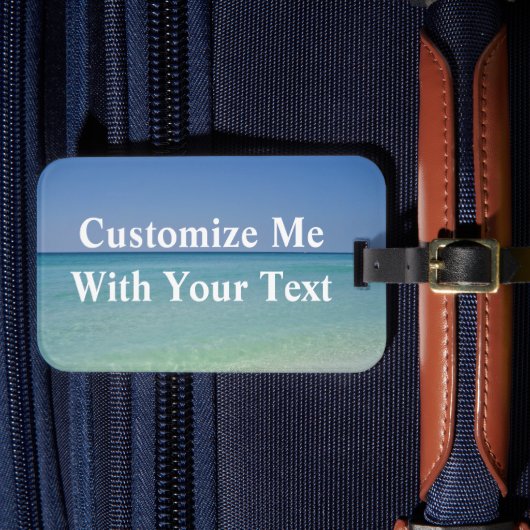 Étiquette À Bagage Pretty Ocean Custom Beach Trip (Insitu Rectoal 4)