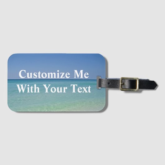 Étiquette À Bagage Pretty Ocean Custom Beach Trip (Devant Horizontal)