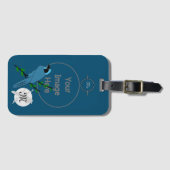 Étiquette À Bagage Pretty Turquoise (Devant Horizontal)