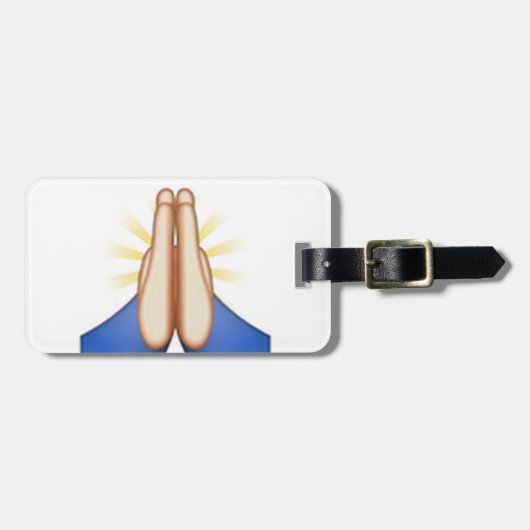 Étiquette À Bagage prier émoji (Devant horizontal)