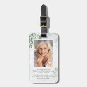 Étiquette À Bagage Prière commémorative Eucalyptus Photo (Devant Vertical)