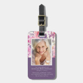 Étiquette À Bagage Prière commémorative florale Peony (Devant Vertical)