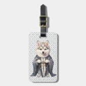 Étiquette À Bagage Priest King Siberian Husky Dog (Devant Vertical)