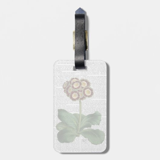 Étiquette À Bagage Primula Aurium Rouge (Dos Vertical)