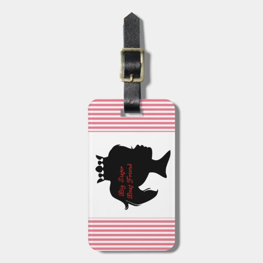 Étiquette À Bagage Princesse Big Soeur Meilleur Ami (Devant Vertical)