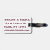 Étiquette À Bagage Princesse Blossom (Dos horizontal)