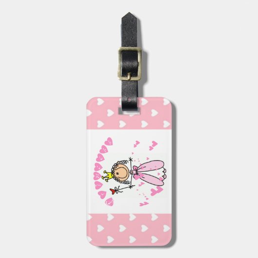 Étiquette À Bagage Princesse de coeurs (Devant Vertical)