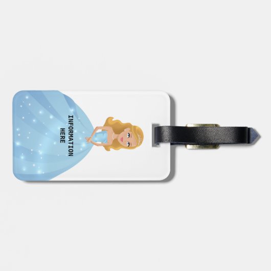 Étiquette À Bagage Princesse enchanteresse (Dos horizontal)