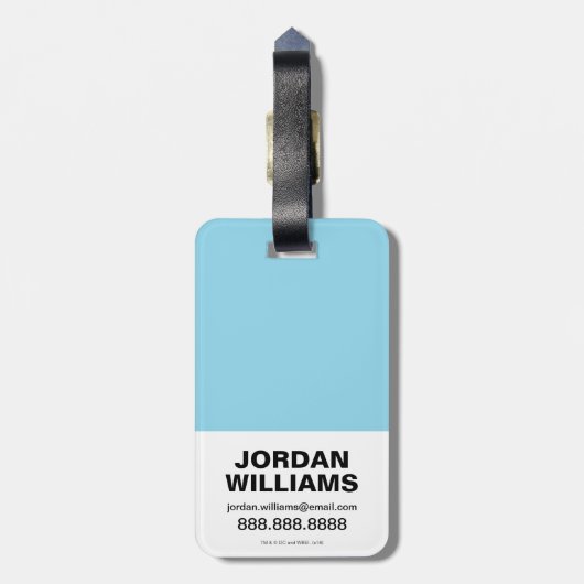 Étiquette À Bagage Princesse Mera Hexagonal Graphic d'Aquaman | Xebel (Dos Vertical)