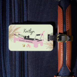 Étiquette À Bagage Princesse Pilates Rose Reformer & Matcha