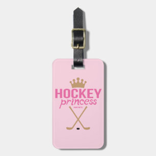 Étiquette À Bagage Princesse Pink Hockey Bag Tag d'hockey de filles