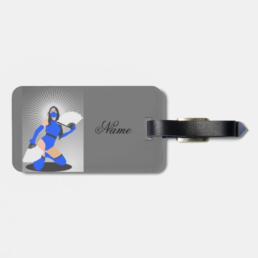 Étiquette À Bagage Princesse Thunder_Cove, guerrière masquée (Dos horizontal)