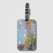 Étiquette À Bagage Printemps de Claude Monet au bord de la Seine (Devant Vertical)