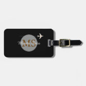 Étiquette À Bagage prochaines aventures en avion, Voyage Monogrammed (Devant horizontal)