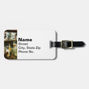 Étiquette À Bagage Produits chimiques assortis en flacons