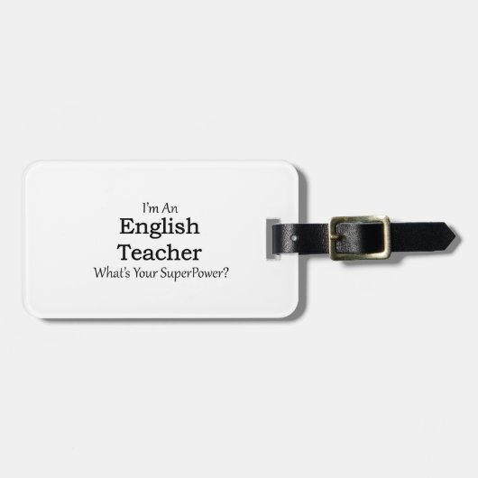 Étiquette À Bagage Professeur d'Anglais (Devant horizontal)