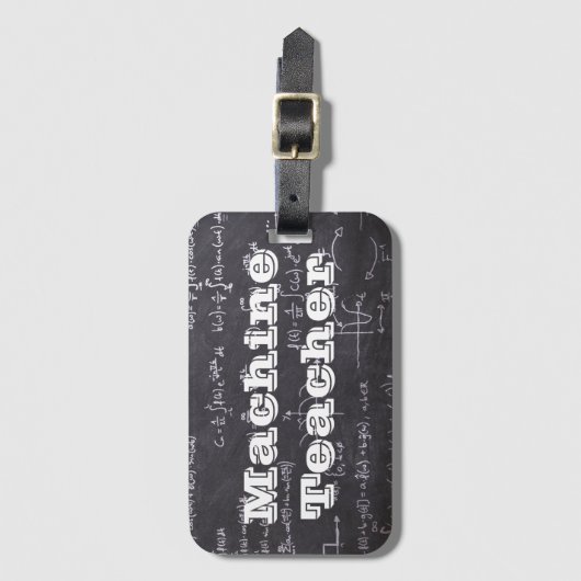 Étiquette À Bagage Professeur de machine (Devant Vertical)