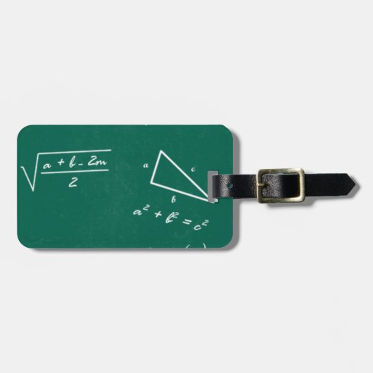 Étiquette À Bagage professeur de mathématiques algebra geek (Devant horizontal)