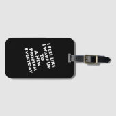 Étiquette À Bagage Professeur de mathématiques - Réveillez-vous au no (Devant Horizontal)