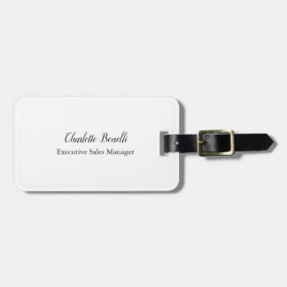 Étiquette À Bagage Professional Modern Minimaliste Nom d'écriture man