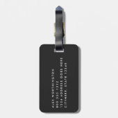 Étiquette À Bagage Professionnel de cuivre foncé de voyage de carte (Dos Vertical)