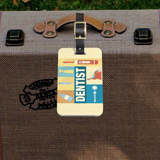 Étiquette À Bagage Professionnel Dentiste Iconique Conçu