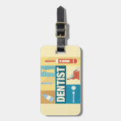 Étiquette À Bagage Professionnel Dentiste Iconique Conçu (Devant Vertical)