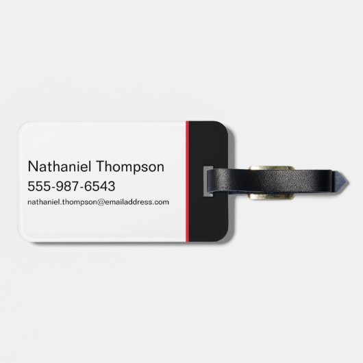 Étiquette À Bagage Profil Batman Red Bar (Dos horizontal)