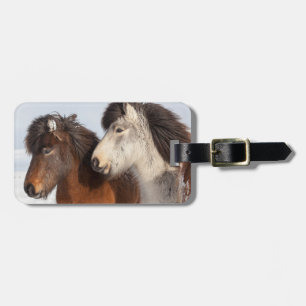 Étiquette À Bagage Profil de cheval islandais, Islande