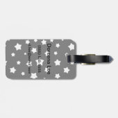 Étiquette À Bagage Profil sous convention astérisque noir et blanc (Dos horizontal)