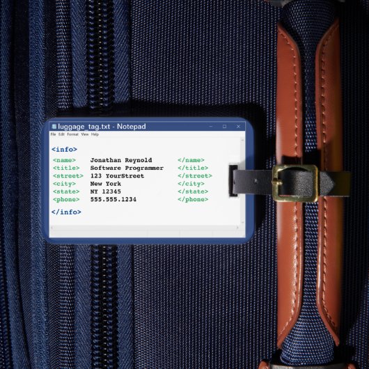 Étiquette À Bagage Programmeur Notepad Format Coder Informaticien (Insitu Rectoal 4)