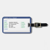 Étiquette À Bagage Programmeur Notepad Format Coder Informaticien (Devant horizontal)