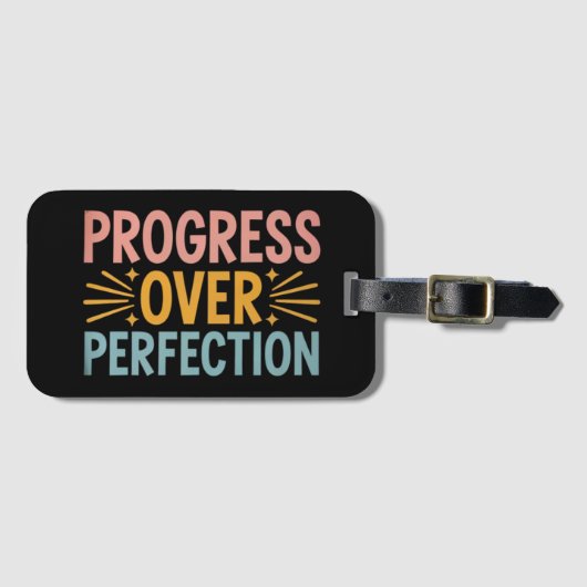 Étiquette À Bagage Progrès de l'enseignant sur la perfection Retour à (Devant Horizontal)