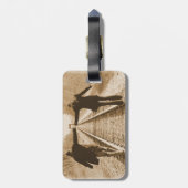 Étiquette À Bagage Promenade romantique sur l'étiquette de bagage de (Dos Vertical)