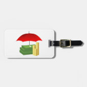 Étiquette À Bagage Protection de la sécurité financière avec paraplui (Devant horizontal)