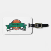 Étiquette À Bagage Prov. 27:17 Iron Sharpens Iron Grunge Version (Devant horizontal)