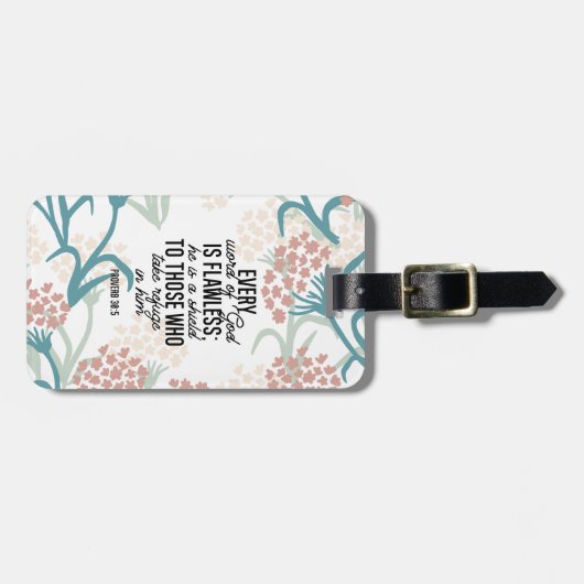 Étiquette À Bagage Proverbe 30:5 Verset biblique (Devant horizontal)