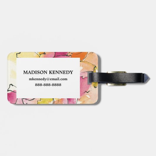 Étiquette À Bagage Prune de Pattys (Dos horizontal)