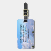 ÉTIQUETTE À BAGAGE PSALM 118:14 CONCEPTION PHOTOGRAPHIQUE SERENE OCEA (Devant Vertical)