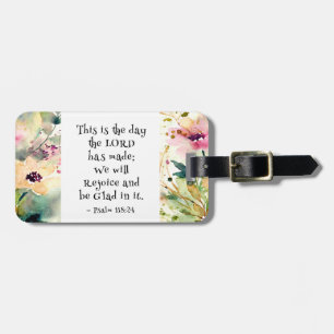 Étiquette À Bagage Psaume 118:24 C'est le jour où le Seigneur a fait 