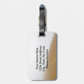 Étiquette À Bagage Psaume 37:4 Verse de la Bible, plage de sable et o (Dos Vertical)