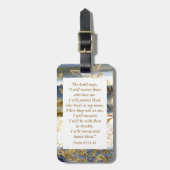 Étiquette À Bagage Psaume 91:14-15 Le Seigneur dit que je Secourrai l (Devant Vertical)