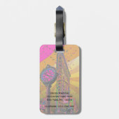 Étiquette À Bagage Psychedelic NYC : Flatiron Building & Clock #2B (Dos Vertical)