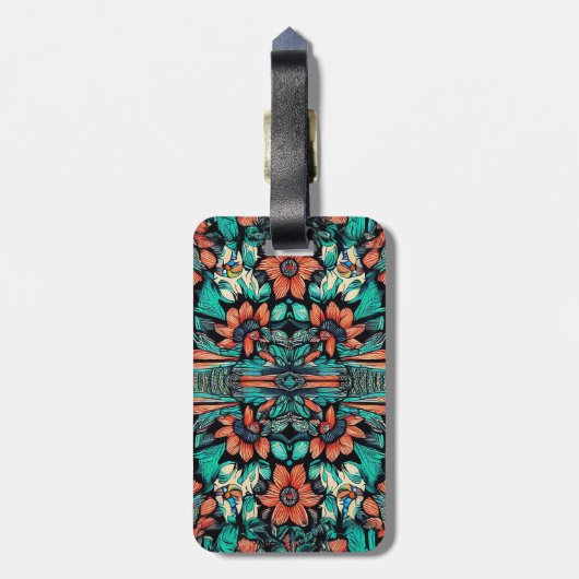 Étiquette À Bagage Psychédélique hawaïenne (Dos Vertical)