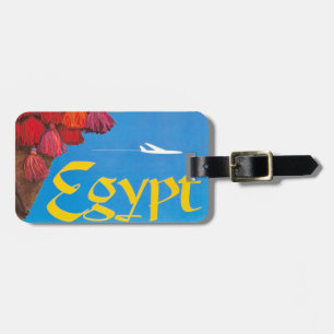 Étiquette À Bagage Publicité vintage Egypt Air Travel