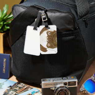 Étiquette À Bagage Puggy Grumpy personnalisée avec Cigar